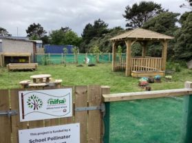 Fun exploring Forest school garden. 